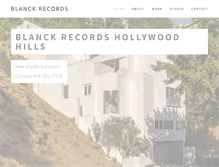 Tablet Screenshot of blanckrecords.com